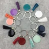 Personalized Monogram Enamel Disc Tassel Key Chain