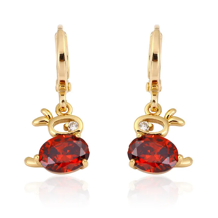 

22512 Fashion design jewelry 18k gold color fashion earrings 2017