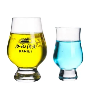 Image of handmade custom crystal whiskey glass cup with logo