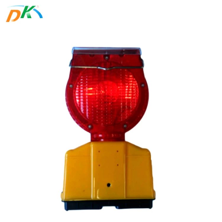 Led traffic safety solar powered barricade flashing warning light