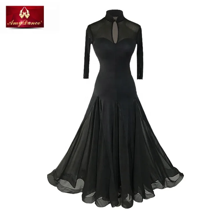 
Luxury fashion black summer elegant floral long modern ice silk qipao cheongsam 