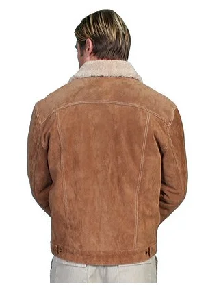 mens sherpa suede jacket