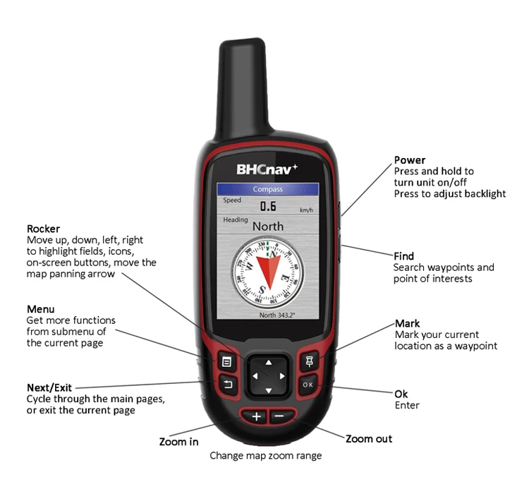 GPS Survey Instrument Floatable NAVA F78 Handheld GPS Similar to Garmin GPSMAP 64S
