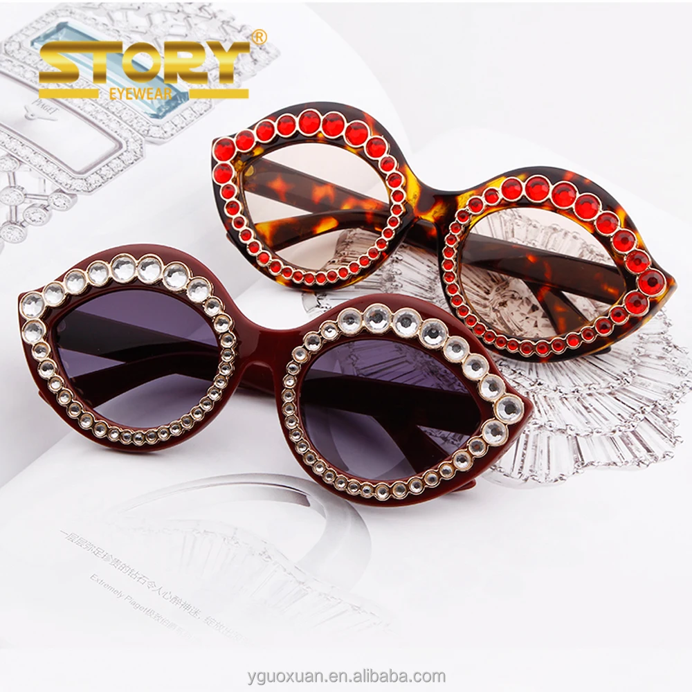 

STORY STY1390KN lips shaped Party crystal sunglasses with diamonds fashion eyeglasses rhinestones frames de sol