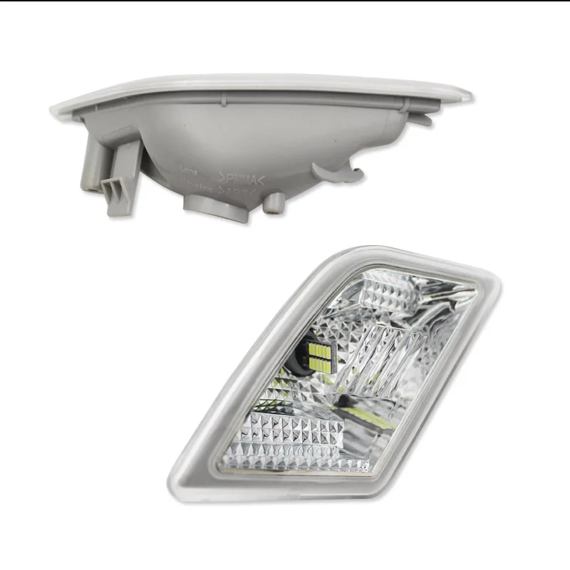 Clear Lens Side Marker Lights W/white Led For 20082011 Mercedes Benz