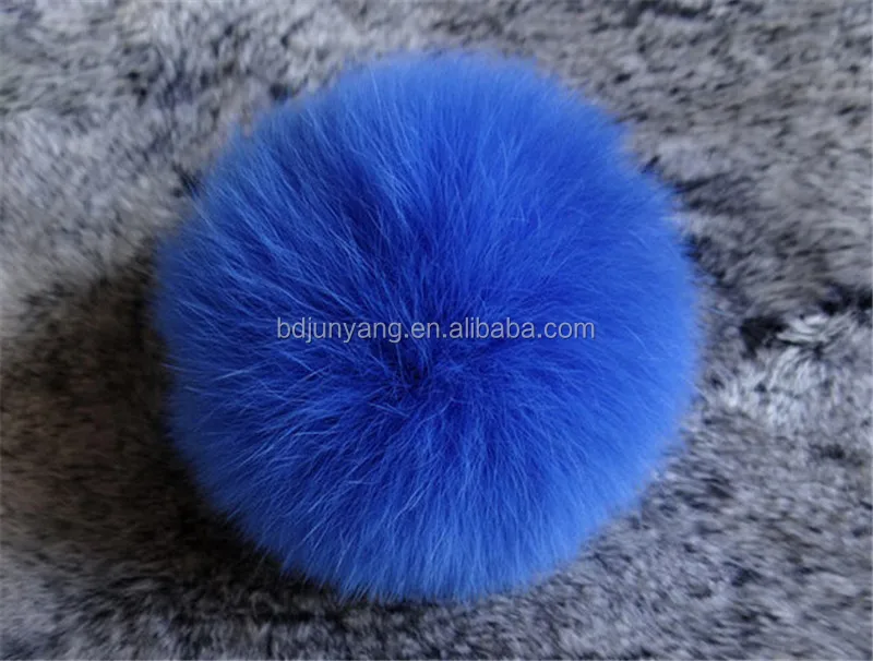 
Hot sale fur ball bag charm fur pom pom accessory pink fox fur pompom keychain 