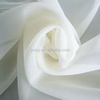 silk chiffon fabric white