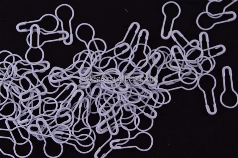 

1000pcs Pear Shaped white color copper metal safety pins brass safety pins length (20mm)