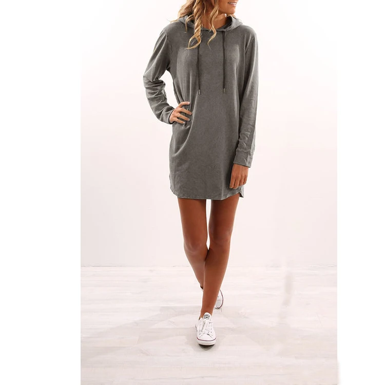 

2018 New Spring Knitted Casual Dress, Grey / black/green