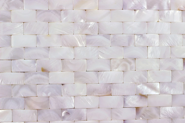 Kitchen Backsplash ,White Mosaic Shell Tiles ,Raw  Mother of Pearl Mosaic