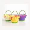 for hot sale handicraft design easter new products promotional item Easter party felt decoration easter flower shape basket