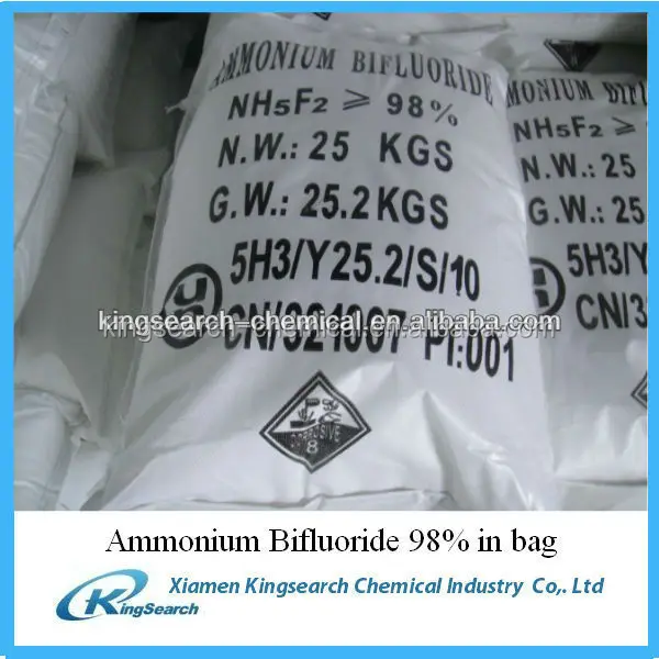
CAS 1341-49-7 Ammonium Bifluoride ABF NH4HF2 98% manufacture 