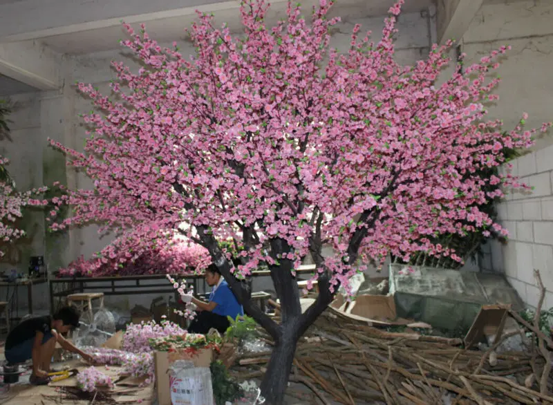 2017 Sj At108 Customized Wedding Hotel Decoration Artificial Indoor 2017 Sj At108 Customized Wedding Hotel Decoration Artificial Indoor Pink Cherry Blossom Tree Fake