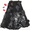 Hot sale high quality wedding Christmas handmade beaded 3d lace fabric embroidery sequins tulle french lace fabric