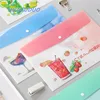 Poland hot sale kawaii stationery product school supplies for kids cartoon plastic document folder a4 button file bag
