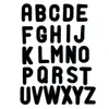 Black English Alphabet Letters Embroidered Iron on Name Patches for Clothing Badge Patch Clothes Bag Coat Hat Shoes Sewing PE321