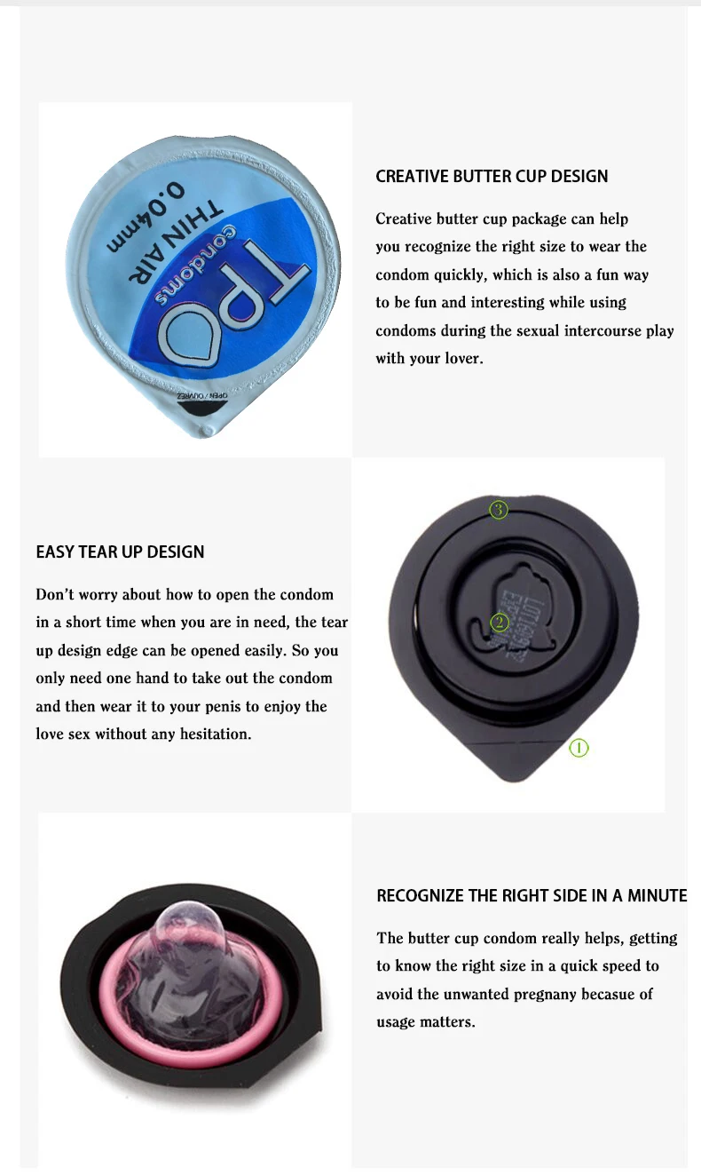 Bulk Packaging Butter Cup Condom With Top Selling Quality Buy Butter