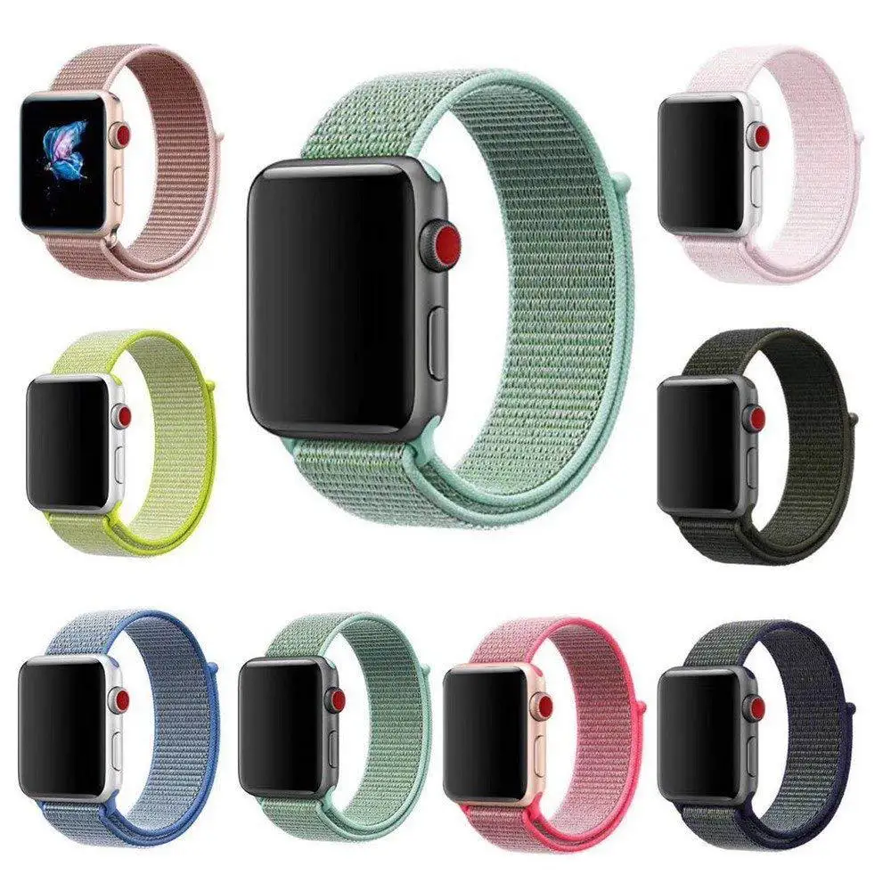 

Replacement Band Compatible for Apple iwatch Band 38mm 42mm Nylon Band for Apple Watch, As picture