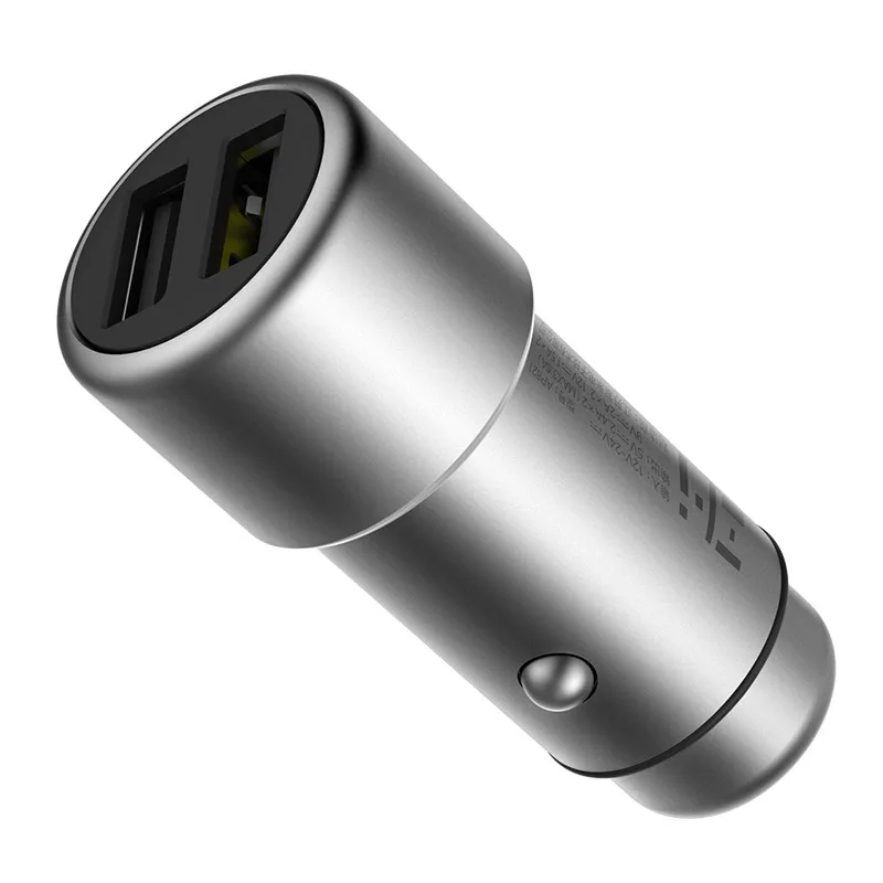 

ZMI 36W Fast Dual USB Car Charger, PowerCruise C2 for iPhone X/8/7/6s/Plus, iPad Pro/Air 2/mini, Galaxy S9/S8/S7/S6/Edge/Plus, N, Silver