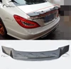 Auto exterior parts R style rear trunk lip splitter carbon fiber wings boot spoiler for Mercedes Benz W218