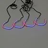 Costumed design chasing color RGB led angel eyes 110mm light car emblem for chevy