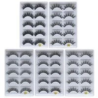 

Promotion 3d Mink Eyelashes Mixed Designs 5 Pairs Sales Handmade Own Brand Real Mink Lashes Wholesale Eyelash Packaging Box