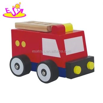 wooden fire engine toy