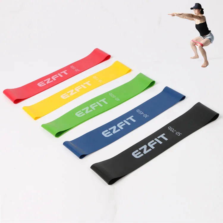 

Fitness Physical Therapy Legs Strength Training Latex Resistance Loop Bands Elastic Booty Band Set, As the picture or custom