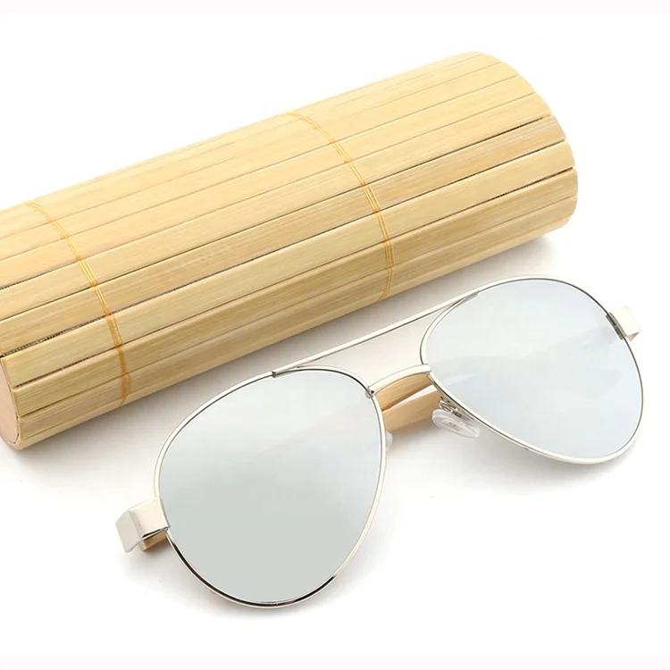 

Fashion Wooden Temple Pilot Sunglasses without Case Sun Glasses