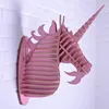 3D wood unicorn head Wooden animal head wall decor decoration DIY craft carving objects European ornaments