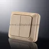 Electrical wooden surface 2gang wall switch sell well in Russia