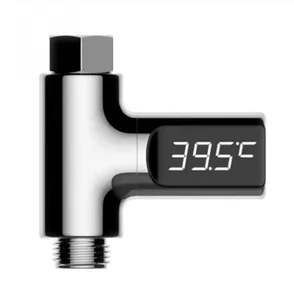 Image of LED Display Water Shower Thermometer Self-Generating Electricity Water Temperature Monitor Energy Smart Meter for Baby Care