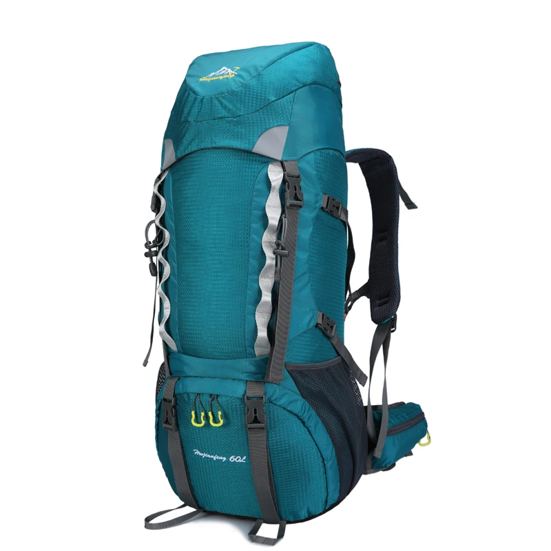 

Large waterproof 60L travel hiking backpack camping backpack factory directed, Customized