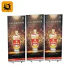 Free printing Advertising retractable silver broad base roll up banner stand
