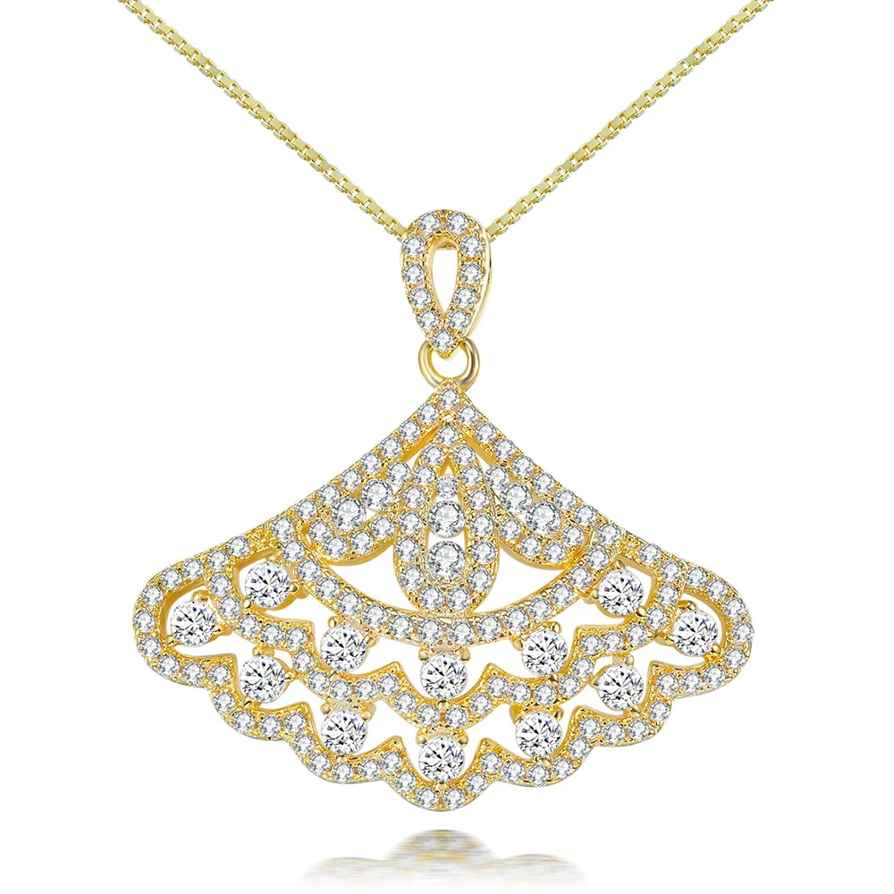 

Custom gold platerd fashion brass jewelry pendant necklace