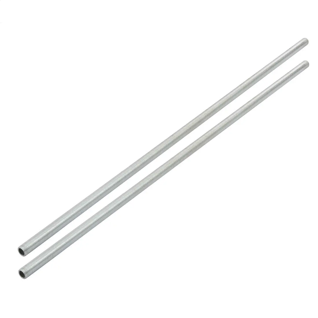 uxcell 2pcs Metric M10 1mm Pitch Thread Zinc Plated Pipe Nipple Lamp Parts 49cm Long