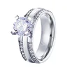 stainless steel 925 silver jewelry engagement ring diamond