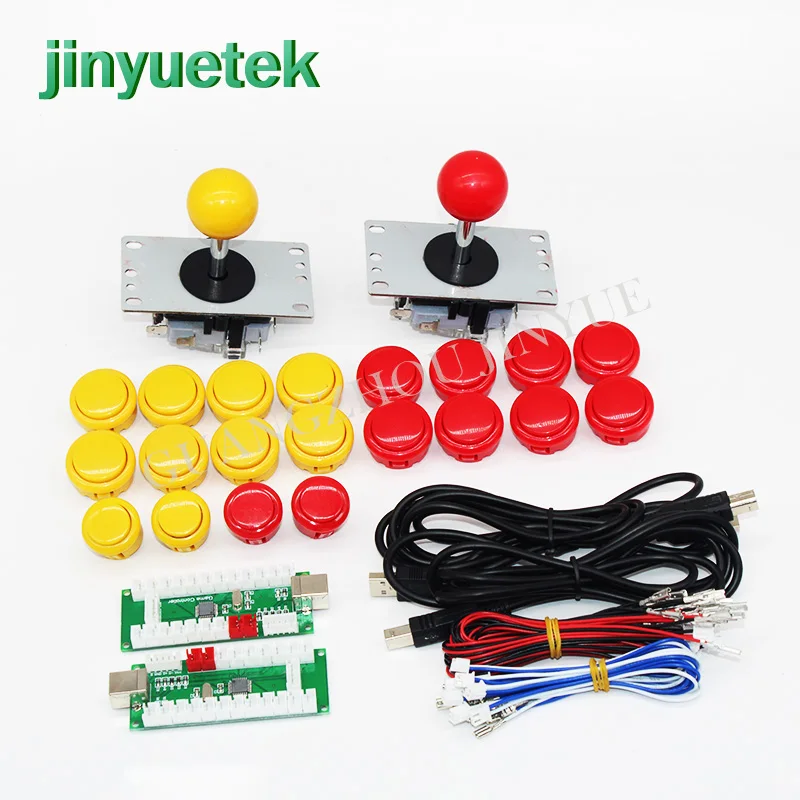 Jinyuetek Diy Game Machine Arcade 12v Led Push Button Joystick Kit