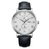 Luxury OEM Watch Factory Custom Logo Stainless Steel Date Day Black Leather Men Quartz Watch