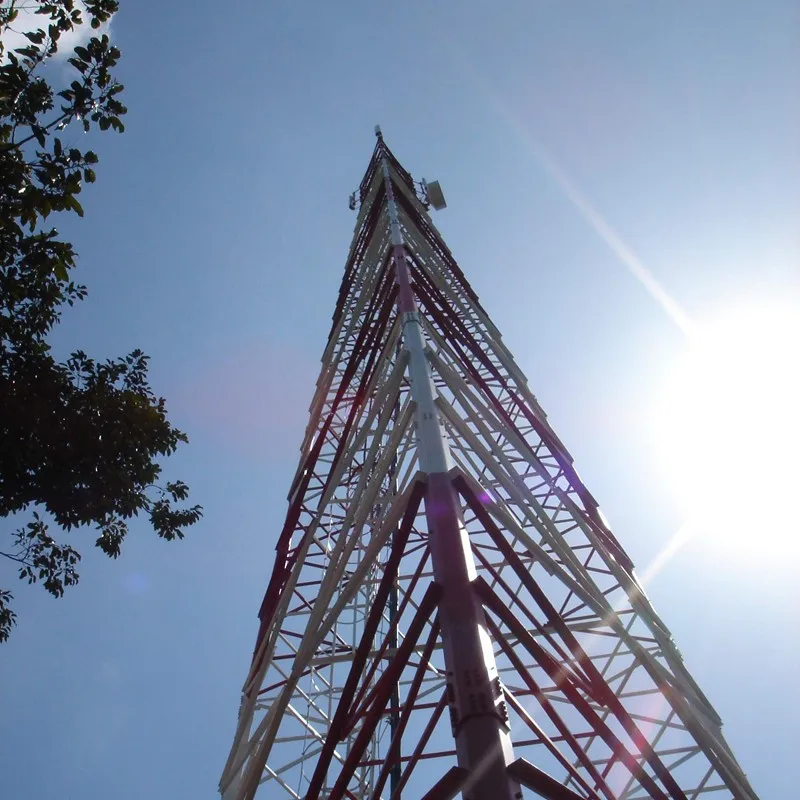 self support 4 legged angular steel telecom tower