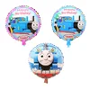 Inflatable train balloons Wholesale 18inch round shaped cartoon helium Thomas foil balloons
