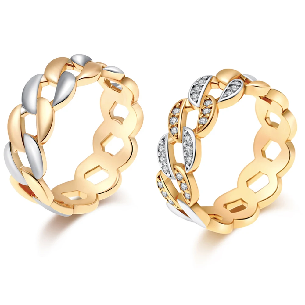 free sample two pieces 18k gold jewelry couple rings fashion custom eternity wedding engagement gold finger ring for women