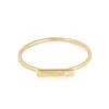925 sterling silver gold plating zircon letter jewellery rings