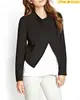 The fashion Faux-Leather Irregular Trim Jacket