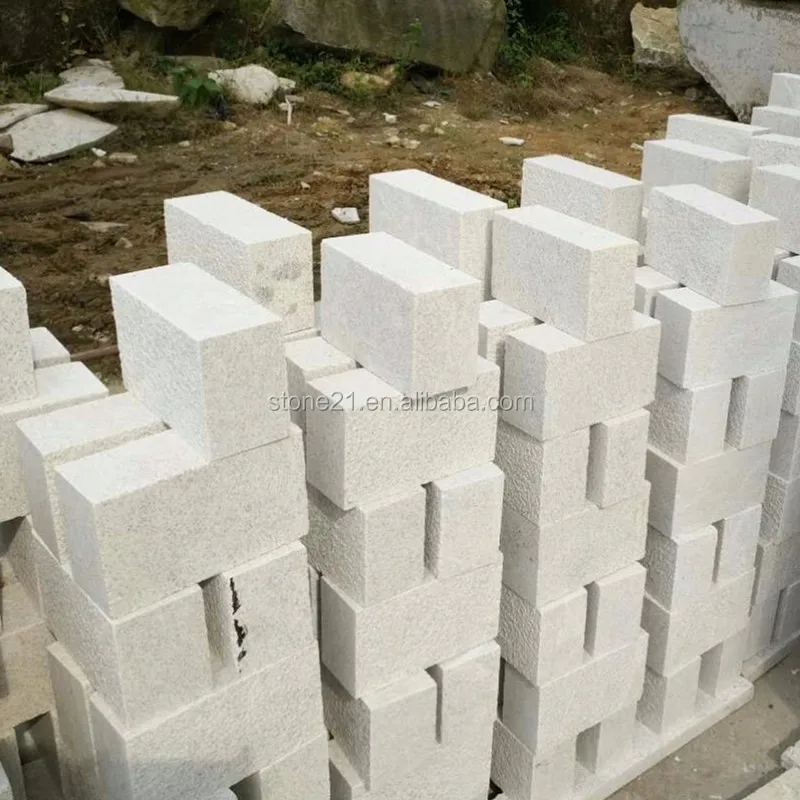 white granite cobble stone
