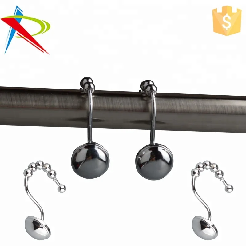 S Shape Shower Curtain Rings Metal Curtain Accessories Drapery S