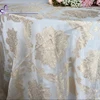 TC215B gold cheap polyester lace tablecloth for restaurant