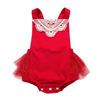 red baby romper