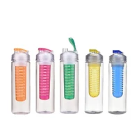 

650ml Lemon Fruit Infuser Water Bottle H2O Leakproof with Custom Logo