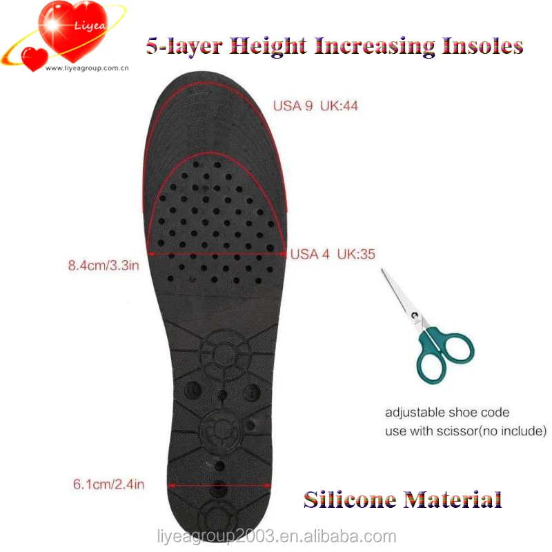 Silicone Shoe Inserts To Add Height Silicone Height Insoles 3 Inches